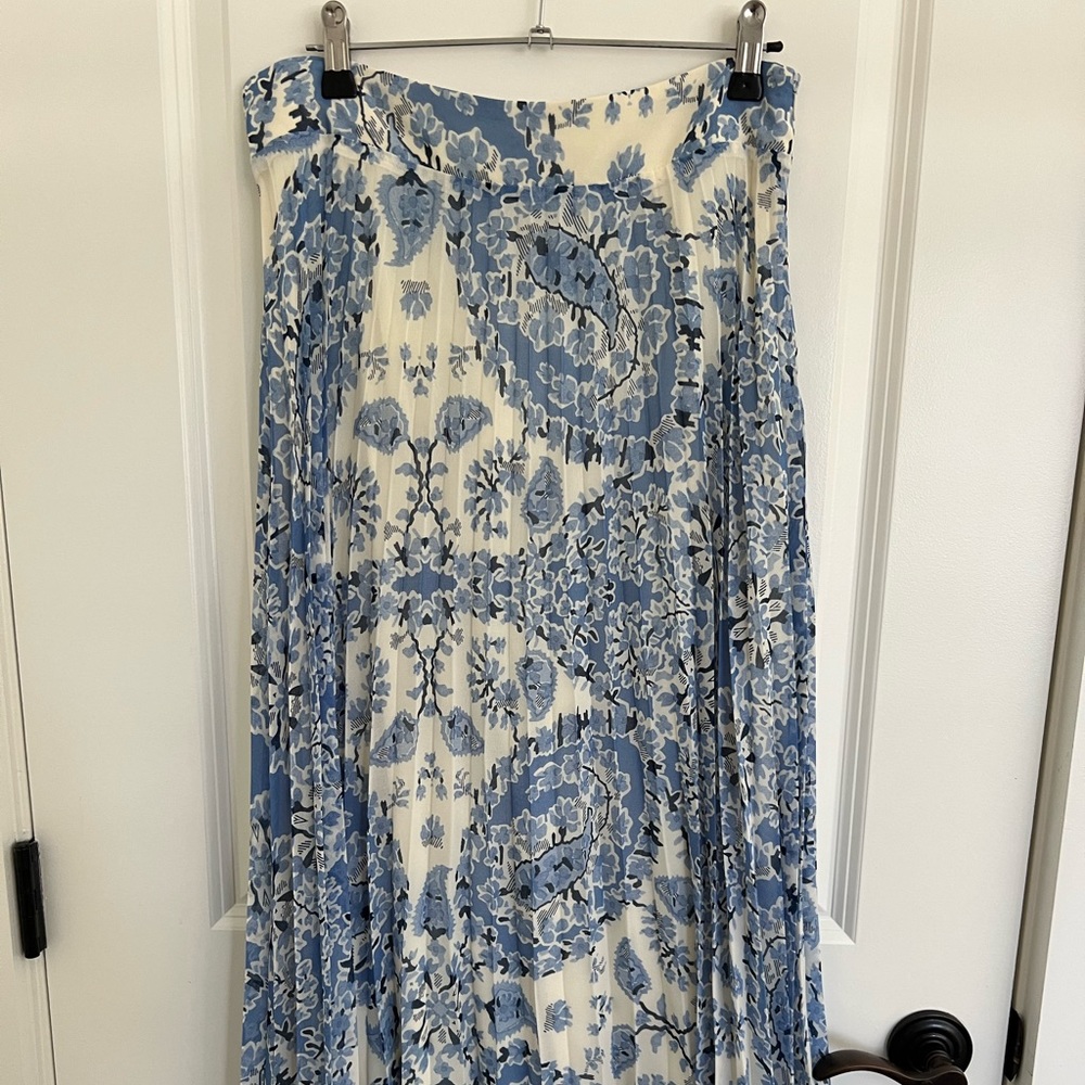 Sezane Blue and White Floral Maxi Skirt - Picture 2 of 3